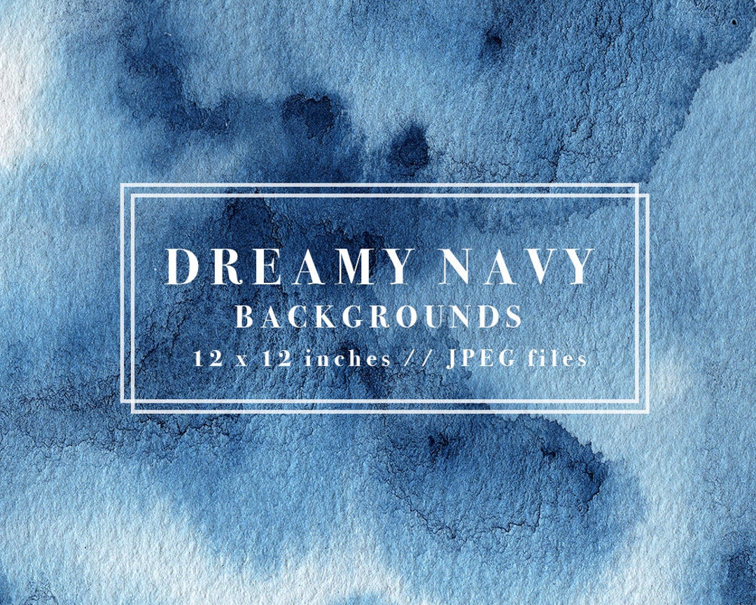 Navy Watercolor Digital Papers, 12x12 Scrapbooking Paper, Blue Abstract ...