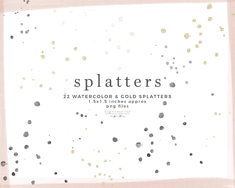 Download Paint Splatter Clipart Overlay Watercolor Black Ink ...