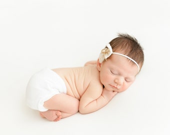 Newborn Posing Diaper Cover-White Jersey Diaper Cover-Newborn Photography