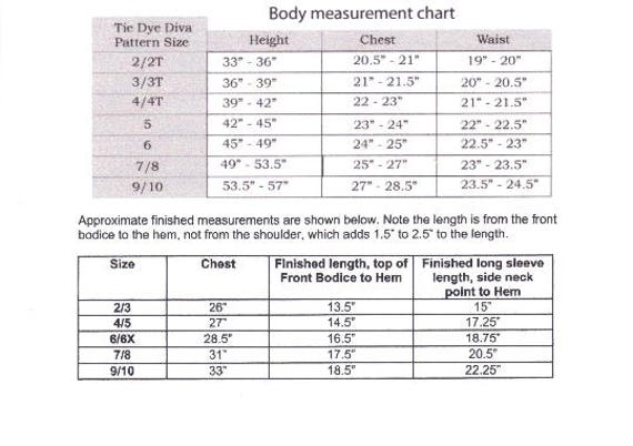 Mint And Berry Size Chart