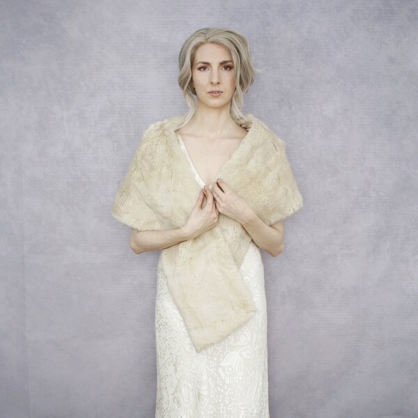 fur shawl vintage