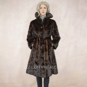Size S | Vintage dark brown mink fur coat {Vintage mink fur/real mink fur/mink fur jacket/small size mink coat/long mink coat/winter coat}