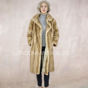 Size S | Vintage beige mink fur coat {Vintage mink coat/real mink fur/mink fur jacket/small size fur coat/blonde mink/bridal coat}