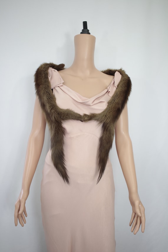 1930s-1940s sable fur stole with taxidermy {Vinta… - image 4