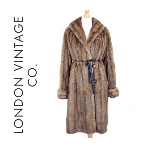 1950s-1960s brown musquash fur coat {Vintage fur c
