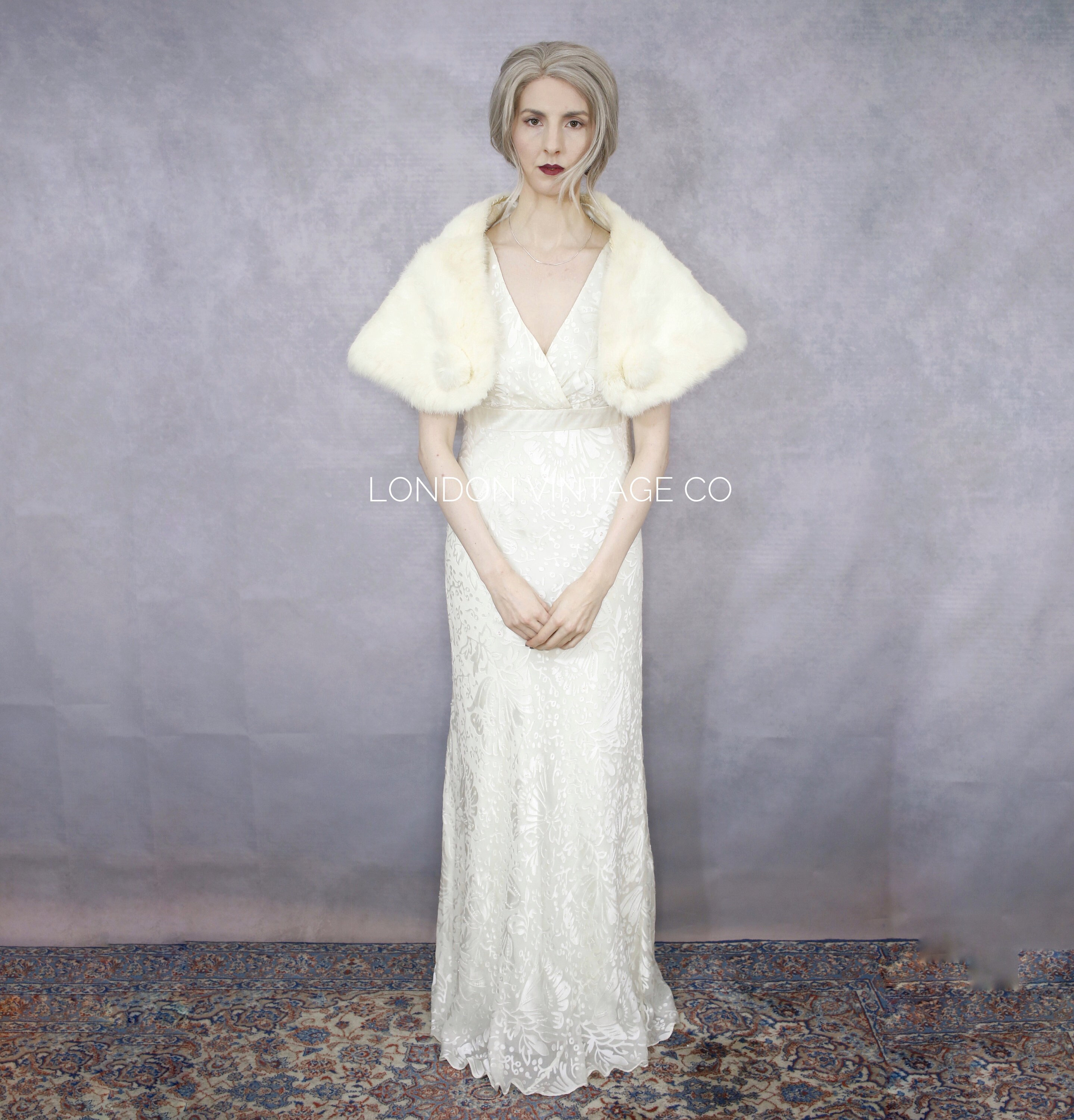 vintage fur stole wedding