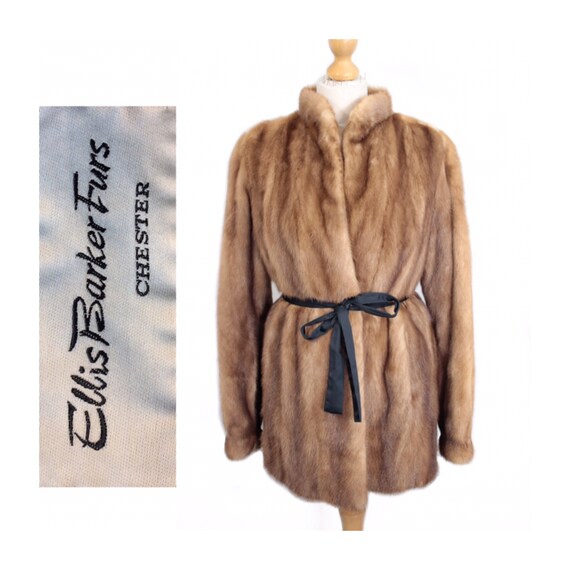 1960s-1970s brown mink fur coat {Real mink fur/vin