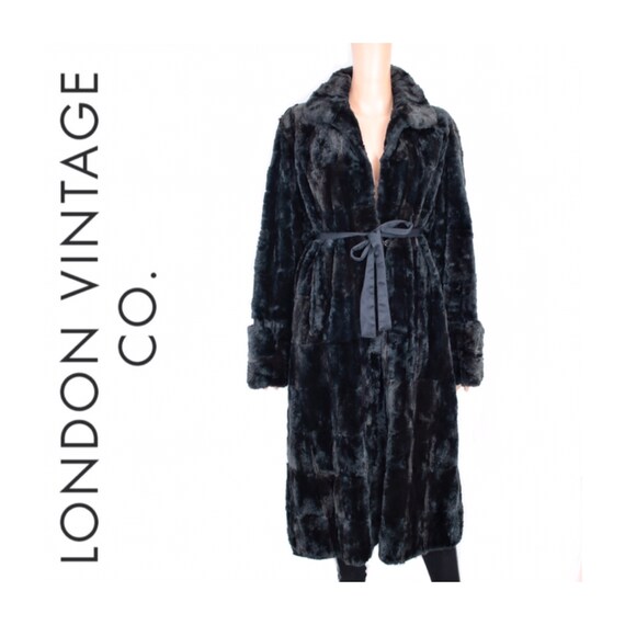 1930s midnight black mole fur coat {Real fur/vinta