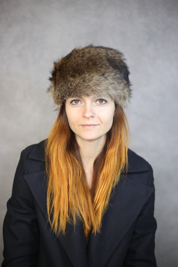 Size S-M | Vintage Raccoon fur hat {Vintage Racco… - image 3