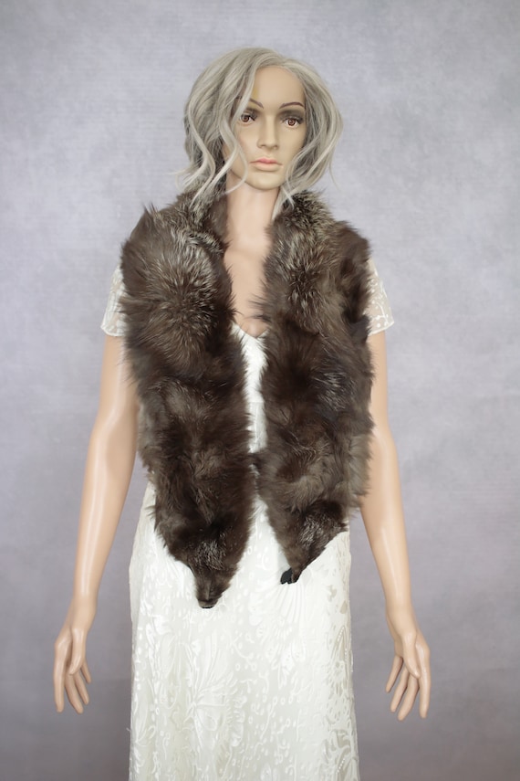 Volpe Sciarpa Di Pelliccia Di Visone Sciarpa Di Pelliccia Di Volpe