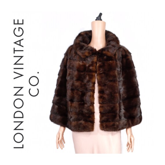 1960s mink fur cape {Real mink fur/vintage mink fu