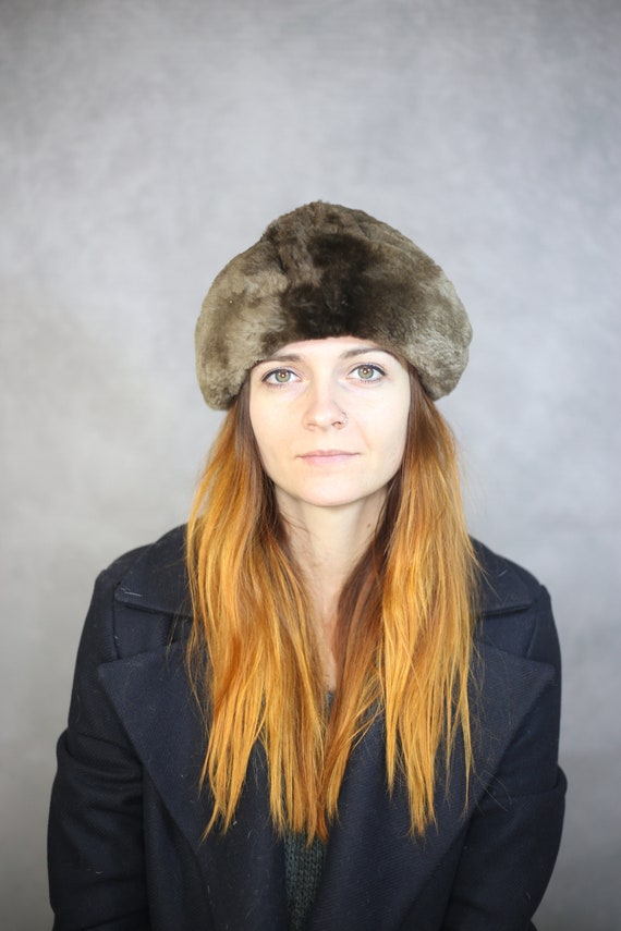 Size S | Vintage sheared fur winter hat  {Real fu… - image 3