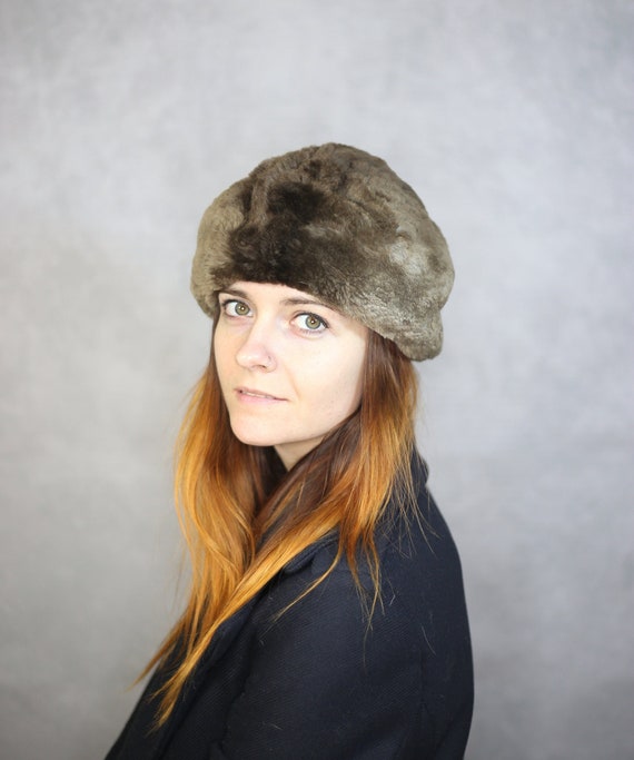 Size S | Vintage sheared fur winter hat  {Real fu… - image 1