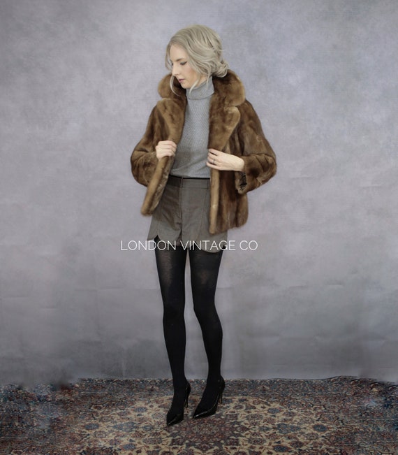 Size S | Vintage mink fur coat {Vintage mink coat/