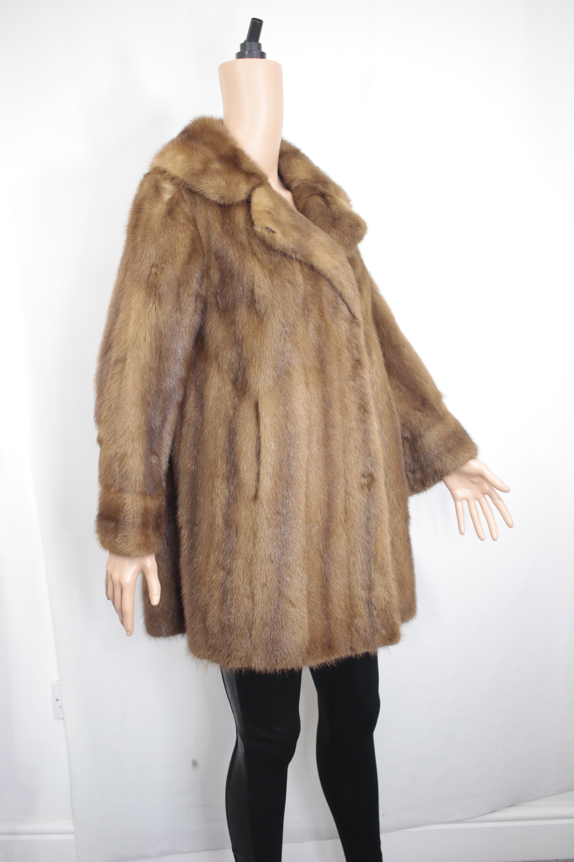 1950s1960s brown mink fur coat Real mink fur/vintage mink Etsy