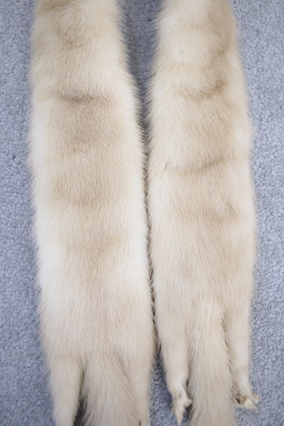 1940s-1950s cream mink fur stole {Vintage mink fu… - image 9