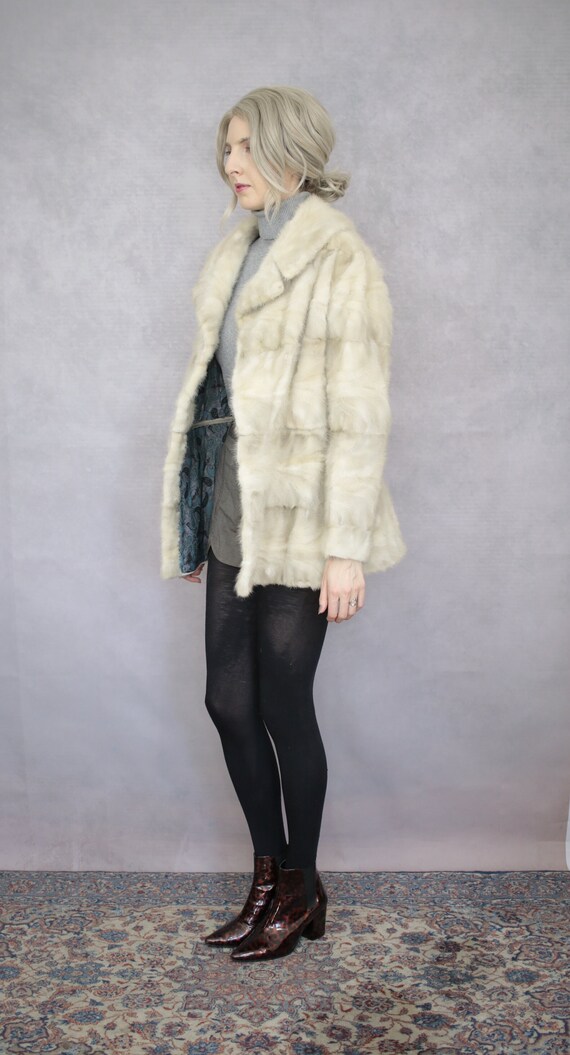 Size S | 5-in-1 Vintage grey mink fur coat {Vinta… - image 5