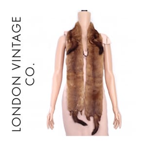 1930s-1940s mink fur stole {Vintage mink fur/real mink fur/mink fur scarf/mink fur tippet/mink fur shawl/mink fur wrap/ww2 fashion/pin up}