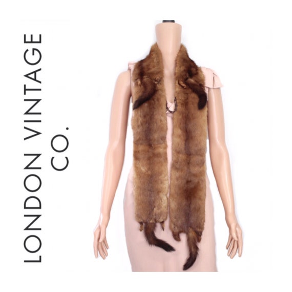 1930s-1940s mink fur stole {Vintage mink fur/real… - image 1