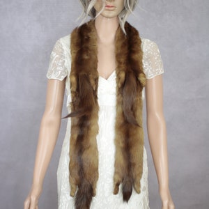 1920s-1940s sable/marten fur stole {Vintage fur/real fur/fur boa/fur scarf/fur wrap/fur pelt/fur tippet/ww2/peaky blinders}