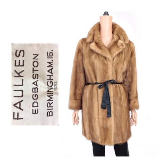 1950s-1960s brown mink fur coat {Vintage mink fur/