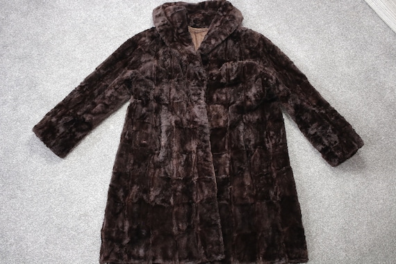 サイズ S | 1930 年代のモグラ毛皮コート {本物の毛皮/ヴィンテージ