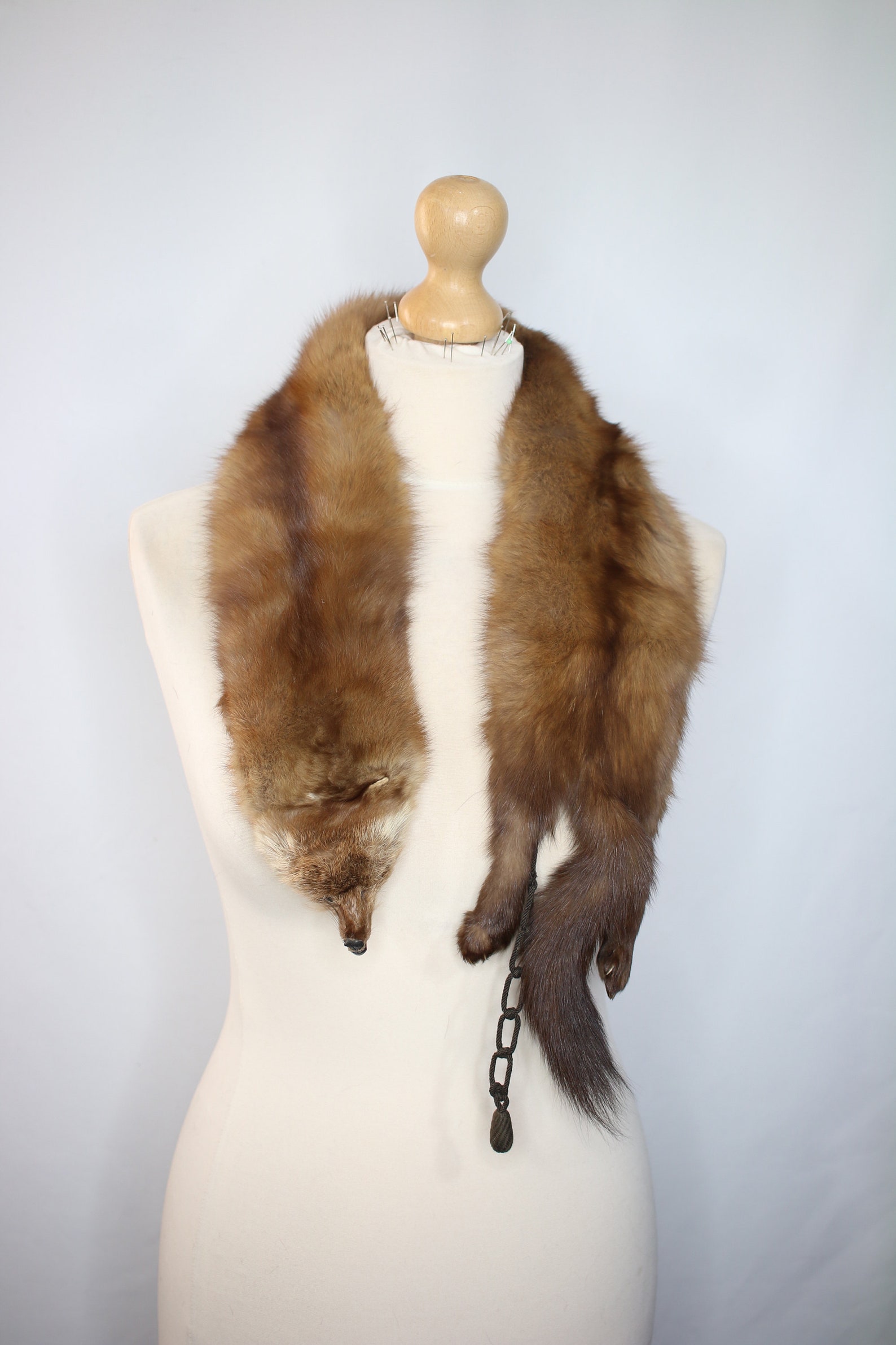 Vintage sable fur stole/sable fur collar/sable fur pelt. | Etsy