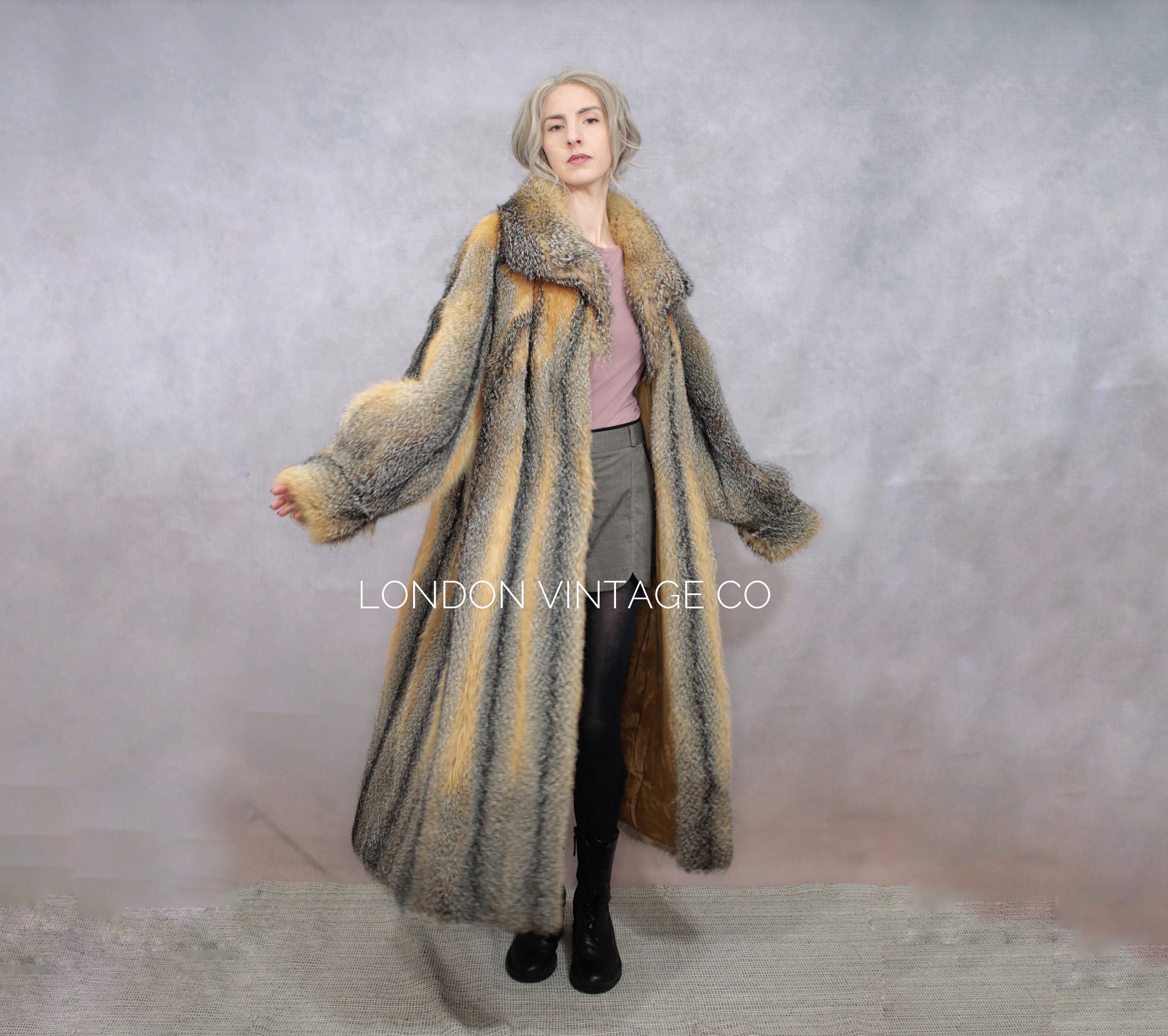 Full length fox coat - Etsy 日本