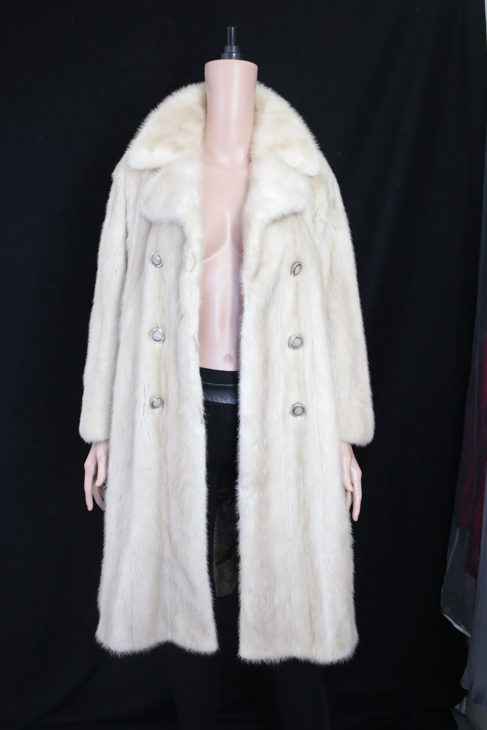 vintage white mink fur coat
