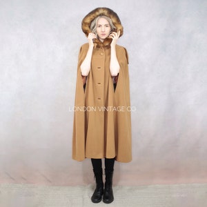 Vintage Fauc Fur Brown Cape Wrap