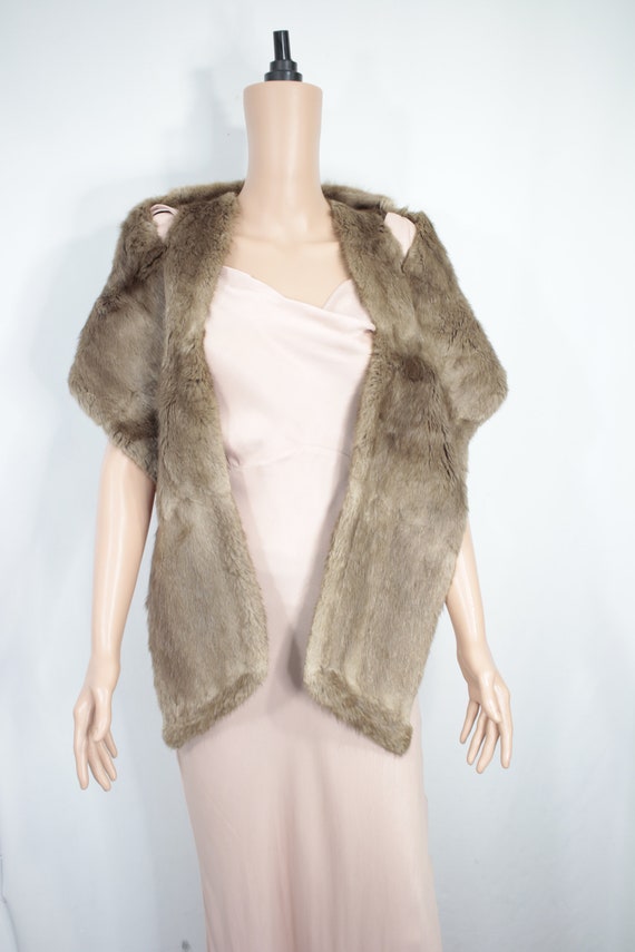 1950s-1960s musquash fur stole {Vintage fur/real … - image 2