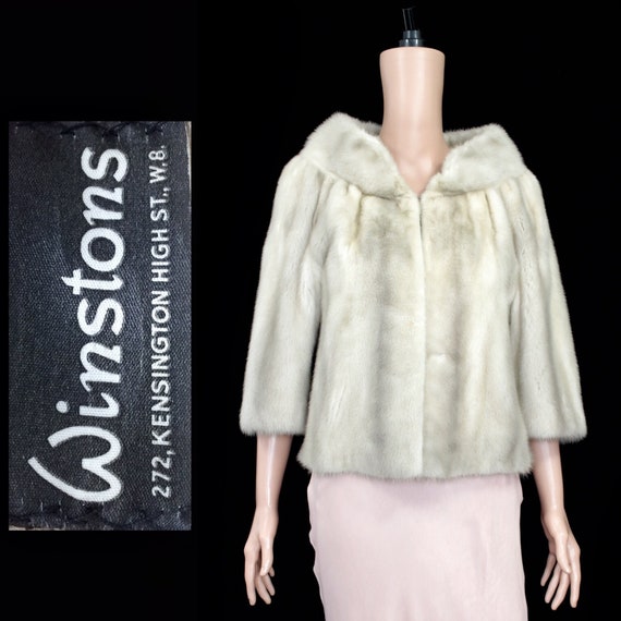 1950s-1960s pale grey mink fur bolero {Vintage min