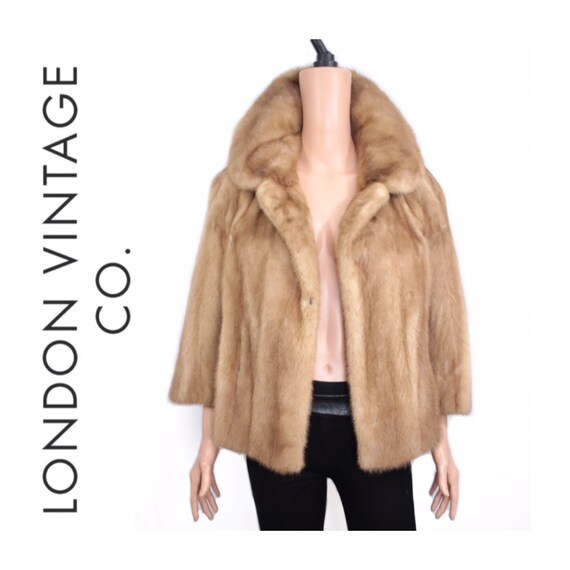 1950s-1960s brown mink fur coat {Real mink fur/vin