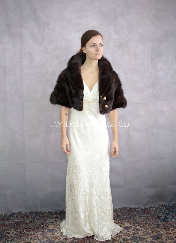 Size S | Vintage mink fur bolero {Vintage mink fur
