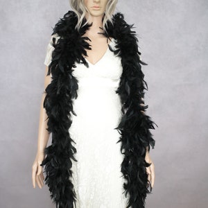 Vintage black feather boa | vintage stole/vintage scarf/vintage boa/1920s boa/great gastby outfit/pin up outfit