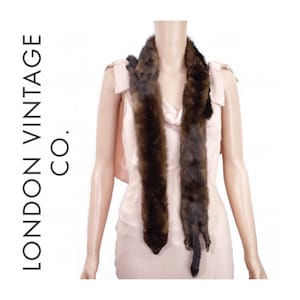 1940s 3 pelt mink fur stole {Vintage mink fur/real mink fur/mink fur scarf/mink fur wrap/vintage taxidermy/taxidermy fur stole/ww2 fashion}