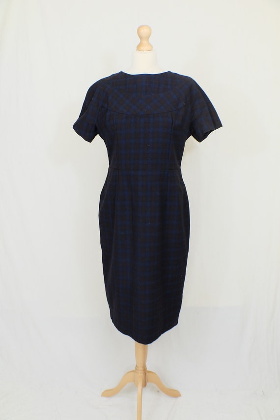 Vintage/retro 1950's/1960's dark blue/navy & dark… - image 2