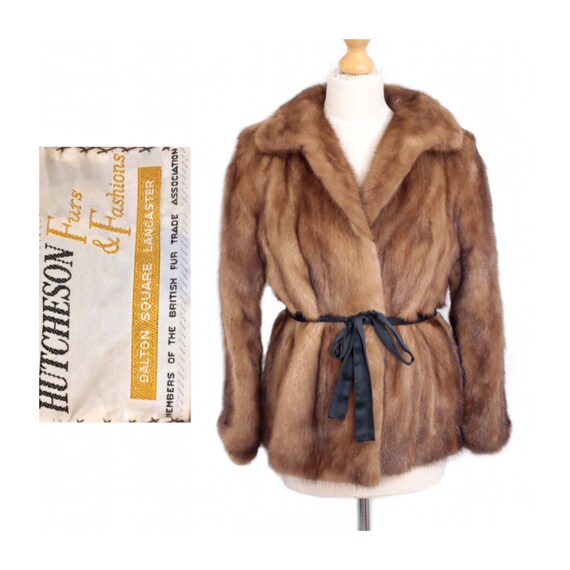 1960s-1970s brown mink fur coat {Real mink fur/vin