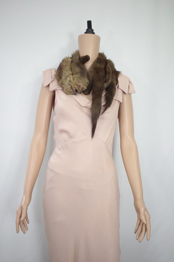 1930s-1940s sable fur stole with taxidermy {Vinta… - image 3