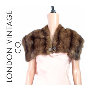 1930&#39;s-1940&#39;s Sable fur collar {Real fur,vintage fur,fur stole,fur wrap,fur scarf,winter wedding,fur collar fur coat,Russian sable fur}