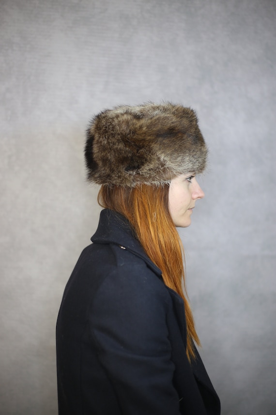 Size S-M | Vintage Raccoon fur hat {Vintage Racco… - image 1