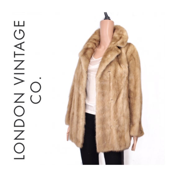 1970s blonde mink fur coat {Real mink fur/vintage