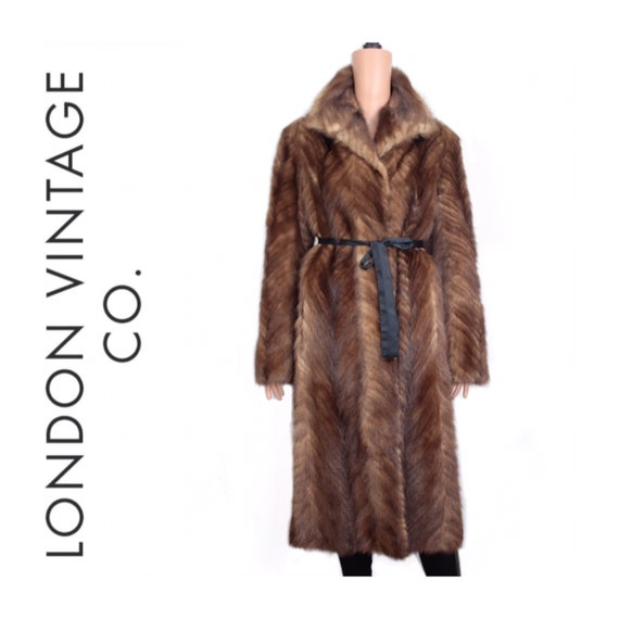 1960s-1970s dark pastel mink fur coat {Real mink