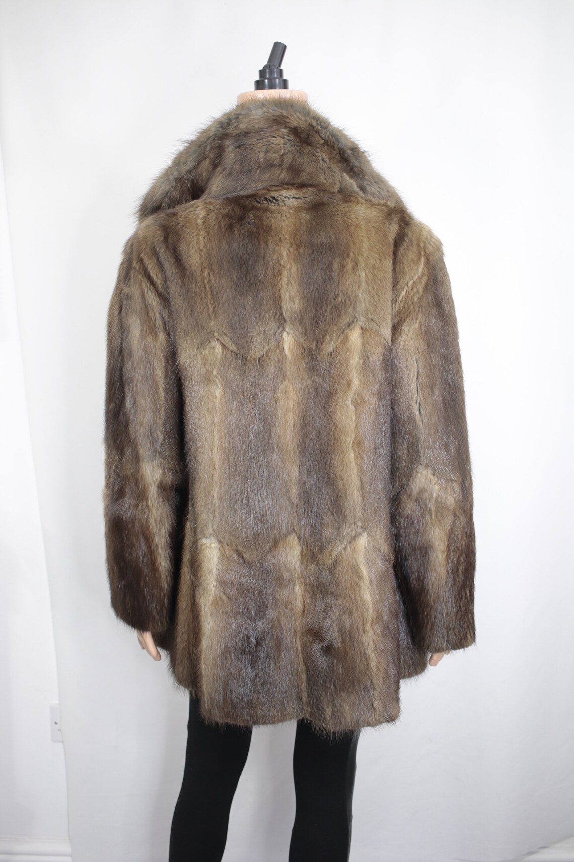 1960s1970s brown musquash fur coat Vintage fur coat/real fur Etsy