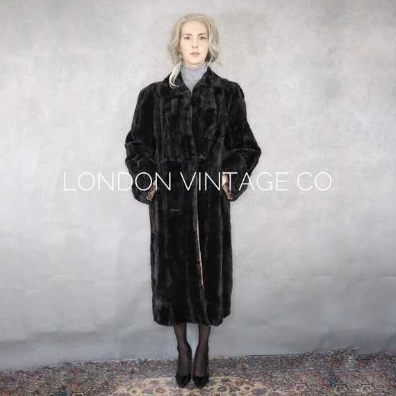 1930s midnight black mole fur coat {Real fur/vinta