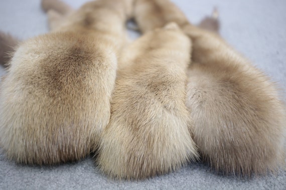 1940s-1950s blonde mink fur stole {Vintage mink f… - image 9