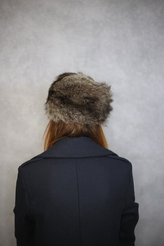 Size S-M | Vintage Raccoon fur hat {Vintage Racco… - image 4