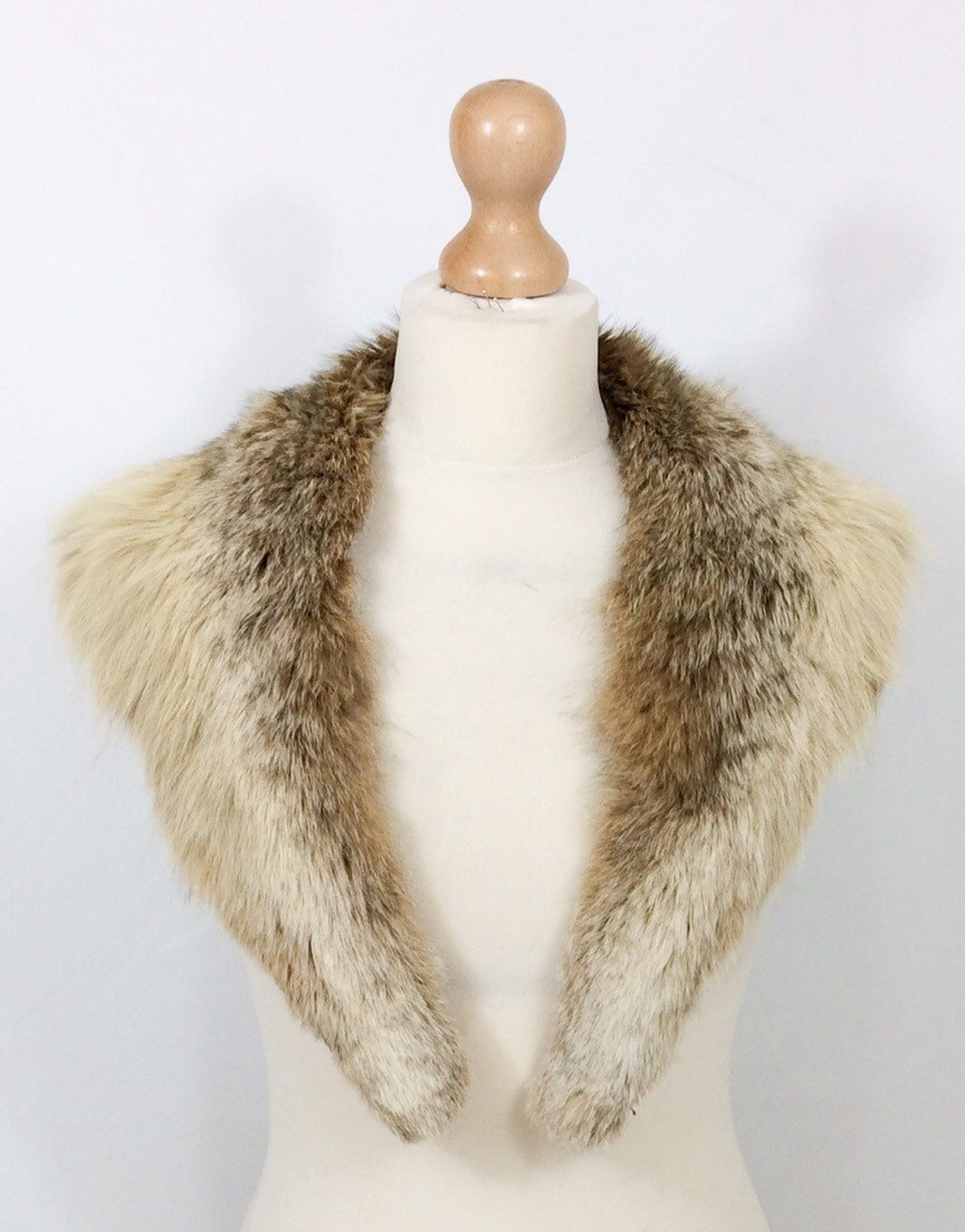 Vintage canadian lynx fur collar. Real lynx fur. Fur stole/fur Etsy