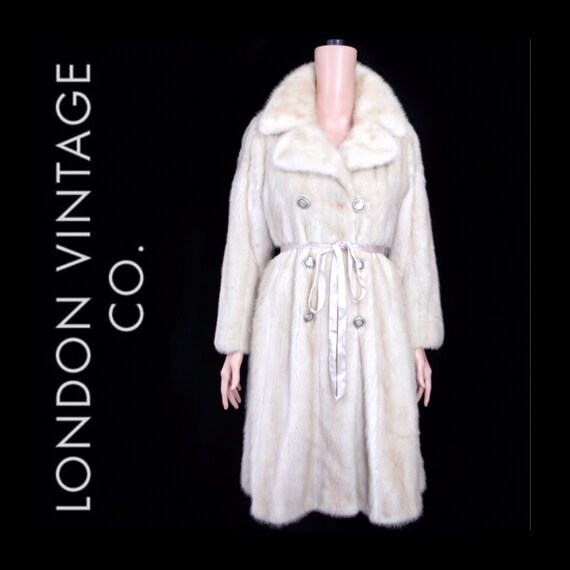 1970s white/cream mink fur coat {Vintage mink fur/