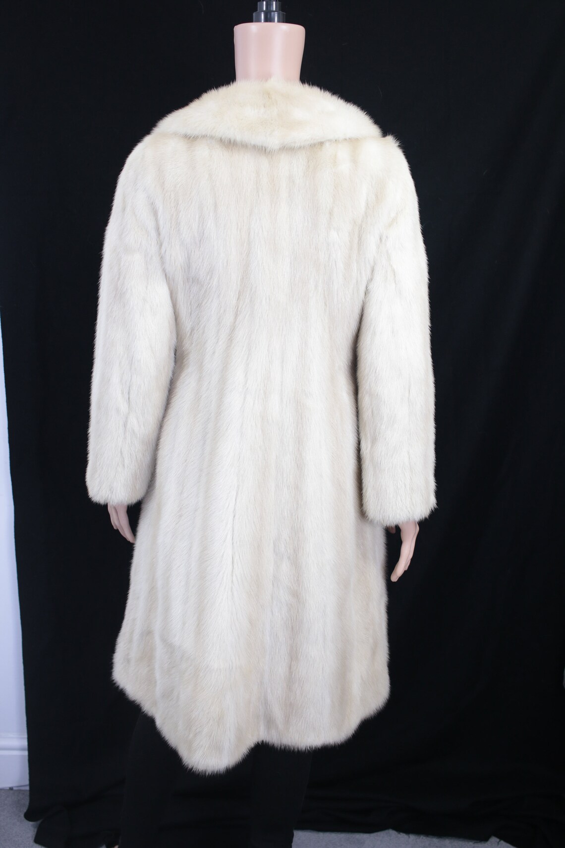 vintage white mink fur coat